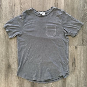 Elwood Men's Single Stitch Organic Cotton T-Shirt Distressed Dark Gray Size L - Picture 1 of 8