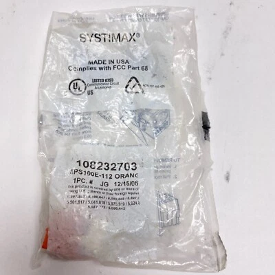 CommScope 108232703 | MPS100E-112 Cat 5e Wall Jack, Orange - Image 1 of 4