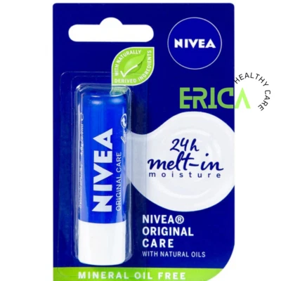 1x Nivea Original Care Lip Balm Moisturizes Maintains Soft Lips 4.8g - Image 1 of 4