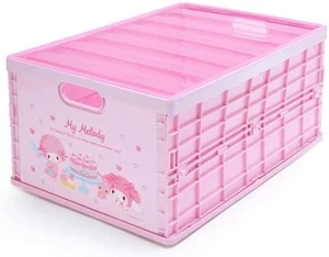 My Melody Folding Container Case Storage Box With lid Large Size Sanrio Japan - Picture 1 of 9