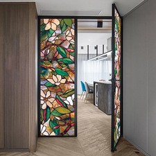 45*100cm Floral Window Films Privacy Sticker PVC Frosted Glass Home Decor