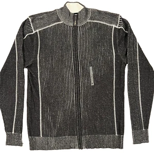 BKE Sweater Mens Medium Gray Full Zip Long Sleeve Standard Fit Casual Size XL - Picture 1 of 4