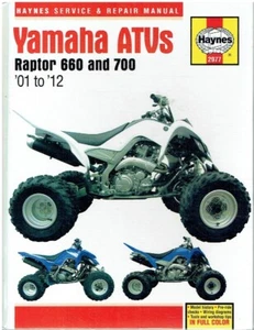 ATV YAMAHA RAPTOR 660 & RAPTOR 700 2001-12 MANUALE ASSISTENZA E RIPARAZIONE *VGC H.BACK* - Foto 1 di 1