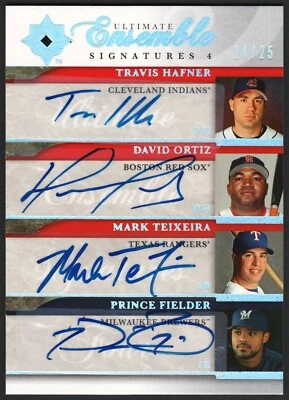 Hafner Ortiz Teixeira Fielder 2006 Ultimate Collection Ensemble Signatures/25 Foto 1 de 2