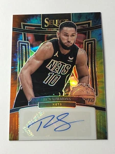 2023-24 Panini Select BEN SIMMONS Auto Autograph Tie Dye Prizm Auto 07/25 - Bild 1 von 2
