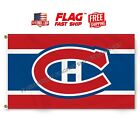 Montreal Canadiens Flag 3X5 Ft Banner Nhl W Grommets Free Shipping Man Cave New
