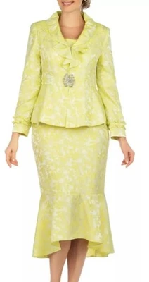 Giovanna 2Pc Skirt Suit Color Lemon - Изображение 1 из 2