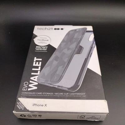 tech21 EVOWALLET Folio Card Holder 10ft  PROTECTION For iPhone X  - Image 1 of 4
