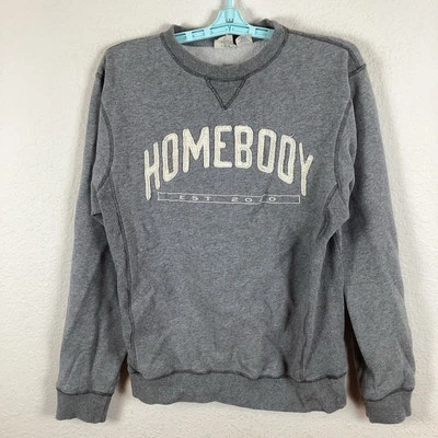 Sudadera Azul 84 Mujer Talla S Manga Larga Gris Suéter Crew Mancha Homebody Buena Foto 1 de 4