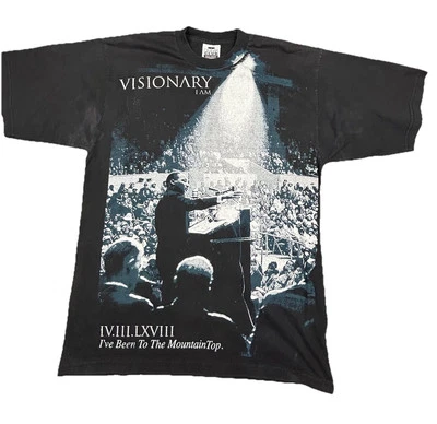 Vtg Rap Tee Martin Luther King Shirt Men’s Large MLK Shirt All Over Print  *READ - Image 1 of 4