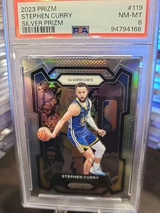 2023-24 Panini Prizm - Stephen Curry #119 Silver Prizm PSA NM-MT 8 - Bild 1 von 5