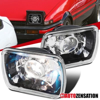 7x6 H6052/H6054 H4 Black Projector Sealed Beam Headlights Conversion Set — 第 1/4 张图片