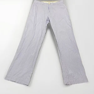 Polo Golf Ralph Lauren Pants Mens 34x32 Blue Mini Check Preppy Chino - Picture 1 of 10