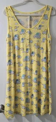 Camisón Little Sleepies Mujer Elefante Acurrucado Talla XL Amarillo Mommy Me Bambú  Foto 1 de 4