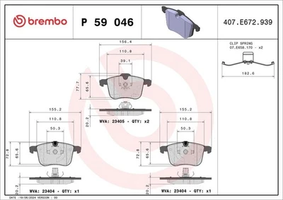 BREMBO Brake Pad Set Front Axle Braking Fits Cadillac BLS Opel Saab 9-3 Vauxhall - Image 1 of 4