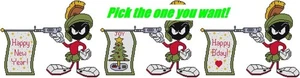 CROSS STITCH+ CRAFT PATTERN Looney Marvin Martian Christmas New Year Birthday - Picture 1 of 22