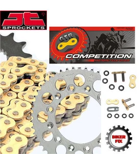 FITS Yamaha XJ6 2009-2015 GOLD Extra Heavy Duty X-Ring Chain and Sprocket Set - Picture 1 of 3