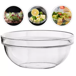 Salad Serving Bowls Clear Dessert Bowl Water Container Kitchen - Picture 1 of 12