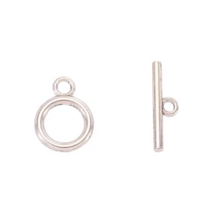 20 Sets Tibetisches Silber Runde Kippverschlüsse für Halskette Armband Schmuckherstellung - Bild 1 von 8