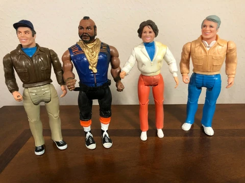 VINTAGE A TEAM 6 INCH ACTION FIGURES 1983 CANNIBALL PROD. LOT OF 4 GALOOB Cover