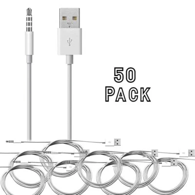 Apple USB Charge Sync Cable for iPod Shuffle MC003ZM/A White - Open Box - Image 1 of 4