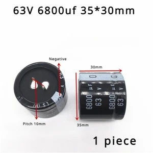 1 piece Snap in 63V 6800UF 35X30 electronic capacitor 6800UF 63V 35*30 2Pins - Picture 1 of 3