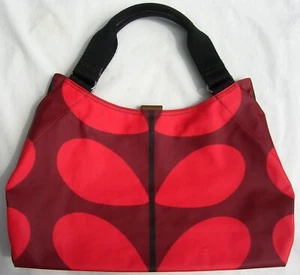 ✨😍FABULOUS!! ORLA KIELY RED LARGE LEAF STEM BAG CRANBERRY RARE✨😍 - Picture 1 of 14
