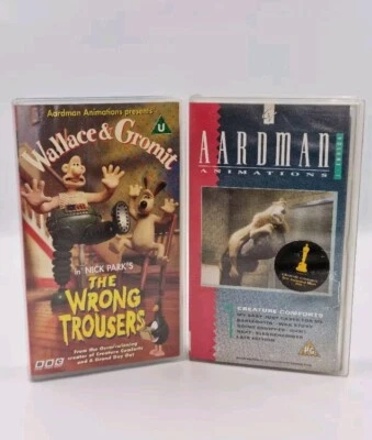 Wallace & Gromit & Creature Comforts VHS PAL Video Tape Bundle Aardman Animation - Image 1 of 4