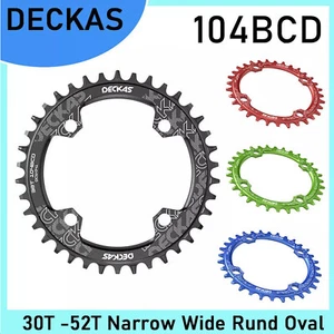 DECKAS MTB 104 BCD Narrow Wide redondo ovalado 32-52T dientes bicicleta manivela plato - Imagen 1 de 15