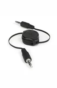 Nuovo cavo AUX retrattile 3,5 mm maschio a maschio cavo audio stereo per iPod MP3 auto - Foto 1 di 3