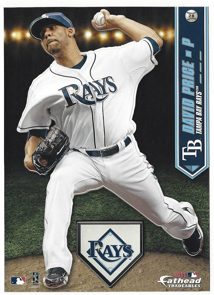 DAVID PRICE TAMPA BAY DEVIL RAYS FATHEAD INTERCAMBIABLES PEGATINA EXTRAÍBLE 2011 #28 Foto 1 de 3