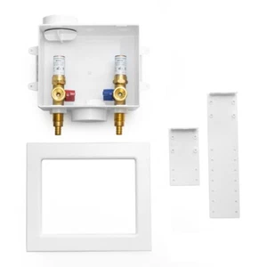 EFIELD Washing Machine Box ,1/4 Turn Valves,1/2" Crimp Pex Inlet/Copper Arrestor - Picture 1 of 3