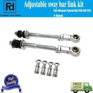 Front Extended Adjustable sway bar link for Nissan Patrol GQ Y60 GU Y61 2-8inch - Picture 1 of 3