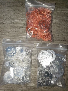 Pack de 3 engranajes artesanales de metal plata cobre tamaños surtidos nuevos ¡ahorra aquí! - Imagen 1 de 1