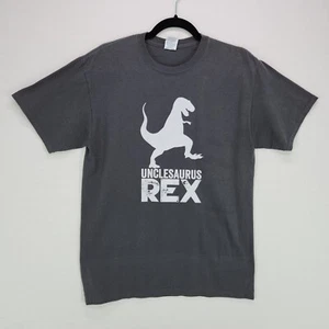 Jerzees Unclesaurus Rex Mens Medium Black Dinosaur Favorite Grumpy Uncle - Picture 1 of 10