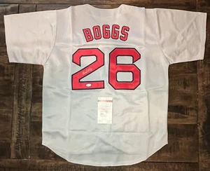 Boston Red Sox HOF 05 Wade Boggs Signed Autographed Jersey JSA COA - Picture 1 of 4