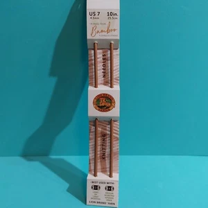 Lion Brand Yarn Bamboo Single Point Knitting Needles Size US 7 10 Inch Brand New - Picture 1 of 6