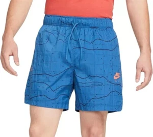 Nike Air Men's Lined Woven Graphic Shorts 2XL DM5226-407 Dark Blue Madder Root - Picture 1 of 17