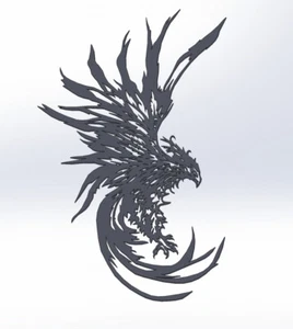 20dxf file cnc ind laser Router Vinil plasma Phoenix Firebird Cricut Cutter 4046 - Picture 1 of 24