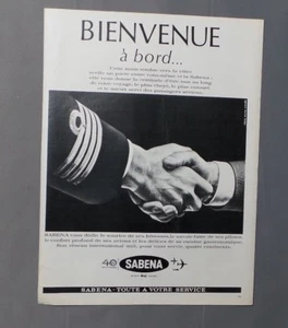 PUB PUBLICITE ANCIENNE ADVERT CLIPPING 140917 / COMPAGNIE AERIENNE SABENA BIENVE - Picture 1 of 1