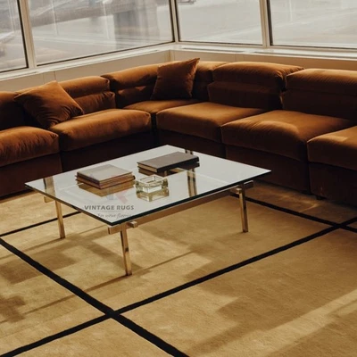 8x10 Hand-Tufted Wool Rug Pavilion Yellow Modern Handmade Area Rug Living Room - Image 1 of 4