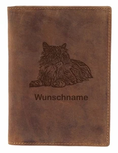 Carpeta de identificación Greenburry estuche de identificación libro de vacunación con motivo de gatos + nombre deseado - Imagen 1 de 35