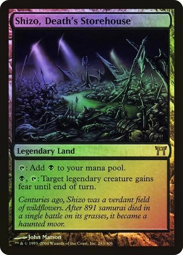 Magic MTG Champions of Kamigawa Shizo, Death's Storehouse FOIL NEAR MINT NM - Image 1 of 1