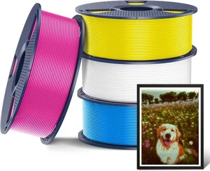 SUNLU CMYK Litofania PLA Mata Filament 1,75 mm 4KG (biały cyjan purpurowy żółty) - Zdjęcie 1 z 9