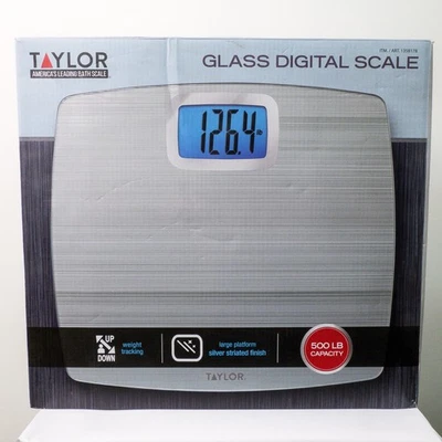 New in Box Taylor Digital Glass Scale High Capacity 500lb 1358178 (From Costco) - Image 1 of 4