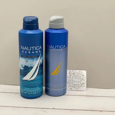Nautica Men Deodorant Oceans & Voyage Body Spray 2-pack - New & Authentic - Image 1 of 3
