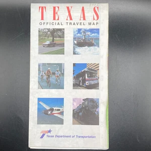 Vintage 1995 Texas Travel Road Map - Picture 1 of 4