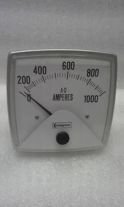 Crompton 016-02AA-LSSS-C7 Amperes Panel Meter 0-1000 Amperes AC (input 0-5 A) - Picture 1 of 9
