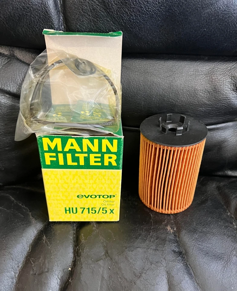 Filtro de aceite Mann HU715/5X BMW E60 545i E63 645Ci E65 745Li E53 4.4 4.8is fabricante de equipos originales Foto 1 de 1