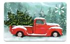 Carte-cadeau de Noël camionnette rouge neige no $ valeur de collection FD-221579